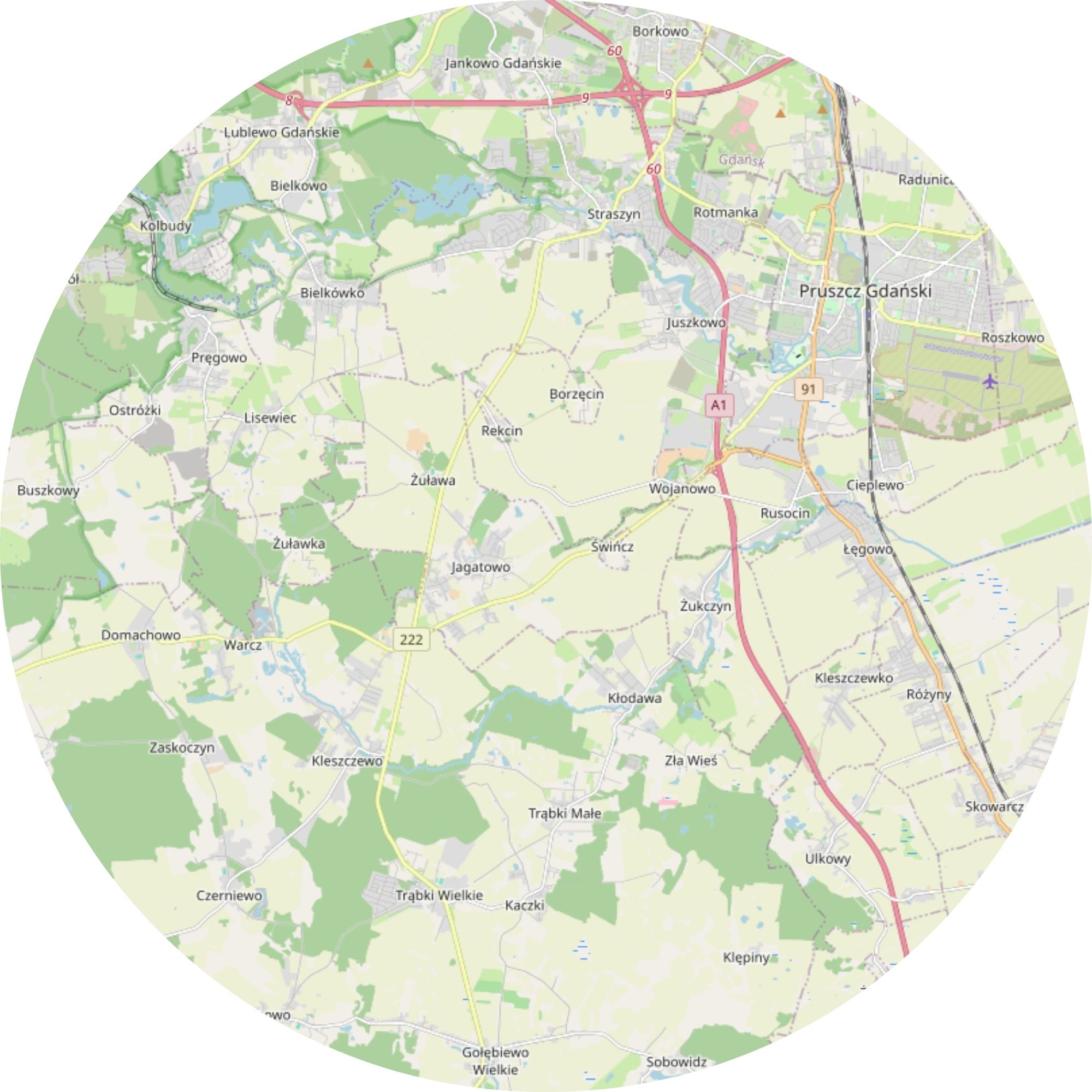 Mapa obszaru wizyt domowych